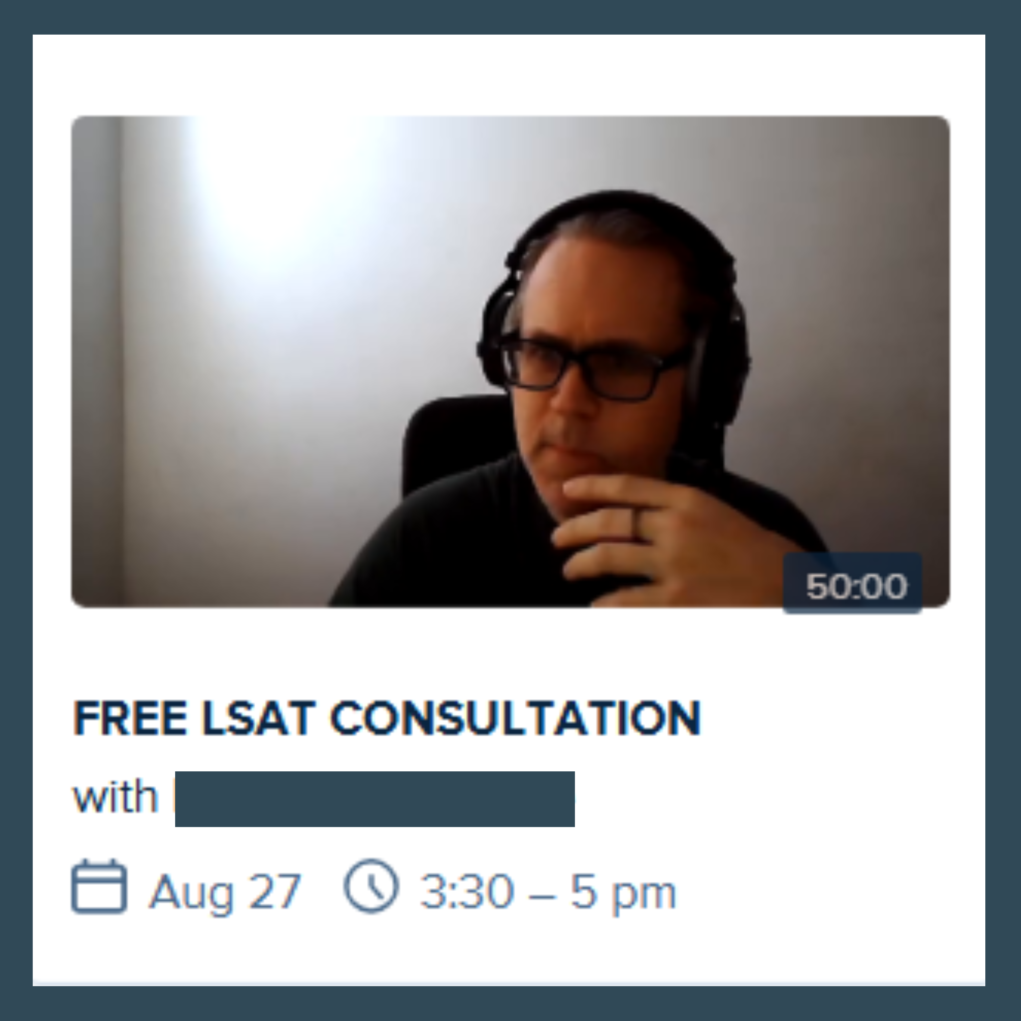 Free LSAT consultation feedback from a student
