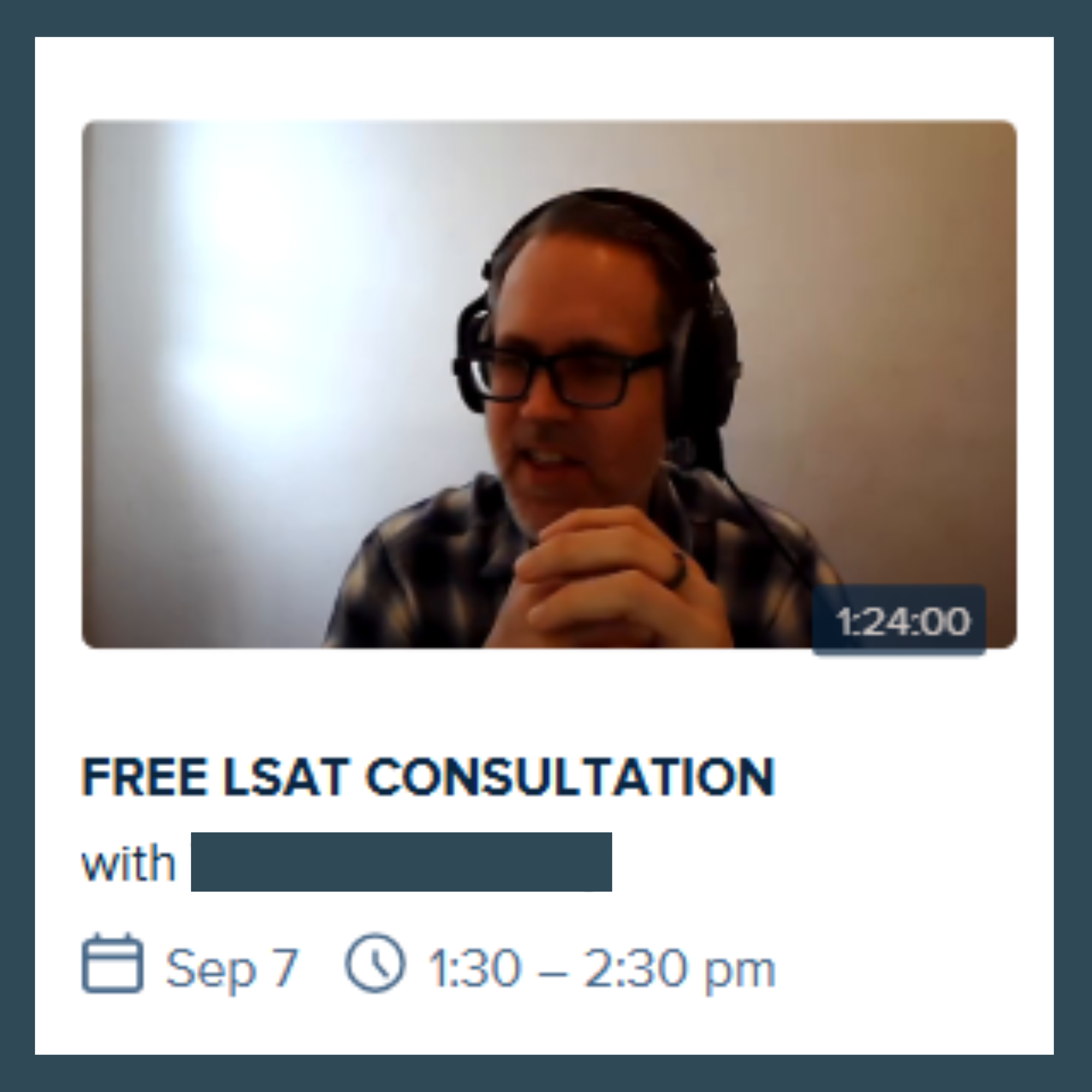 Free LSAT consultation feedback from a student