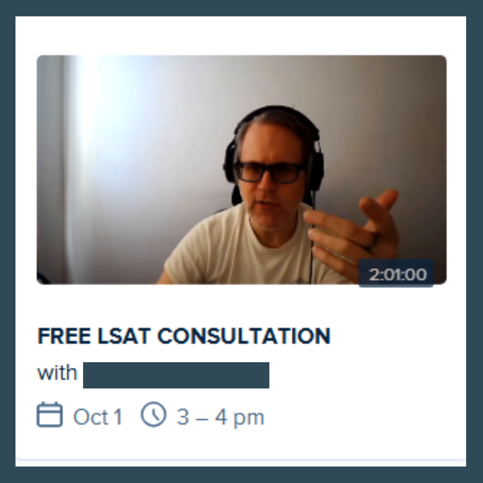Free LSAT consultation feedback from a student