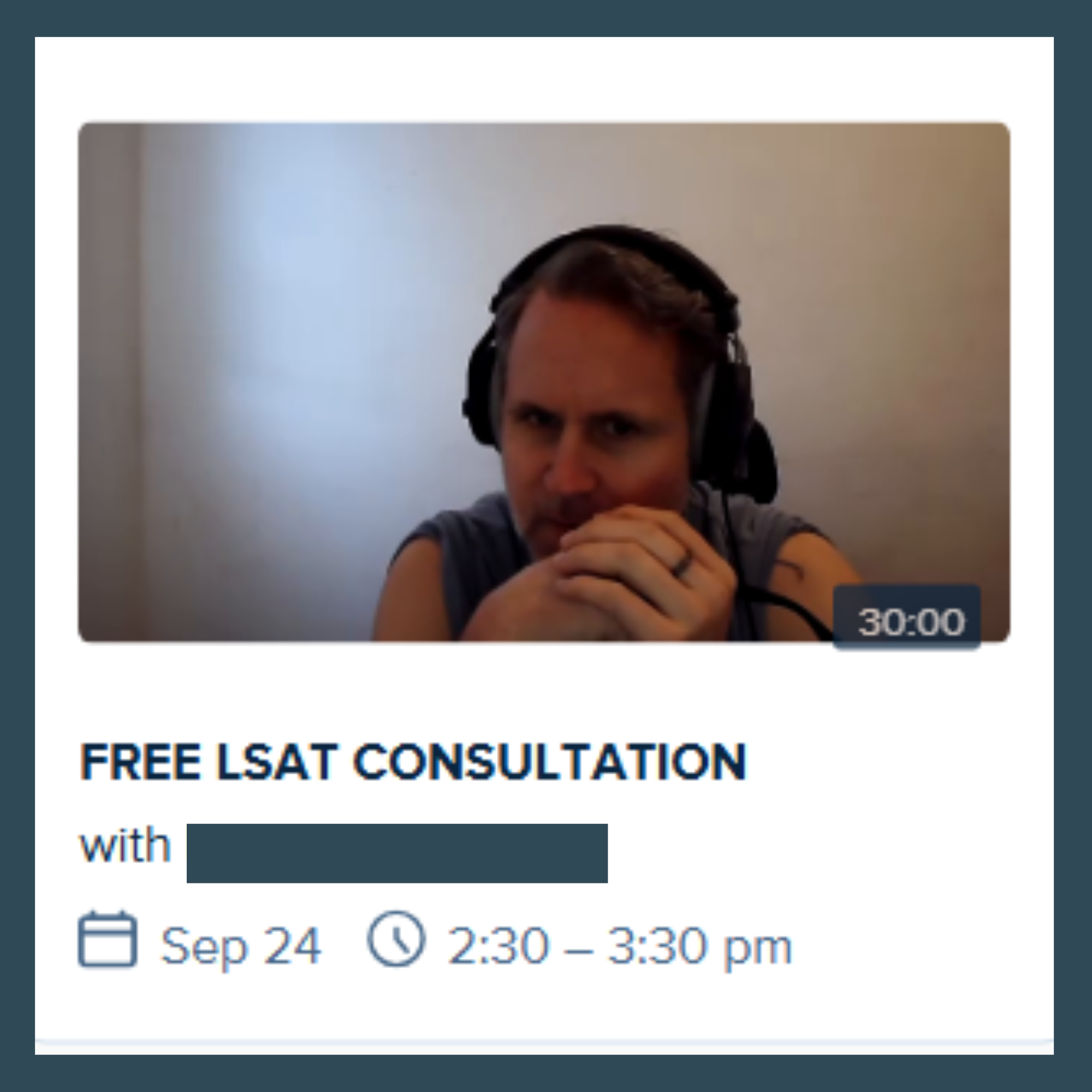 Free LSAT consultation feedback from a student